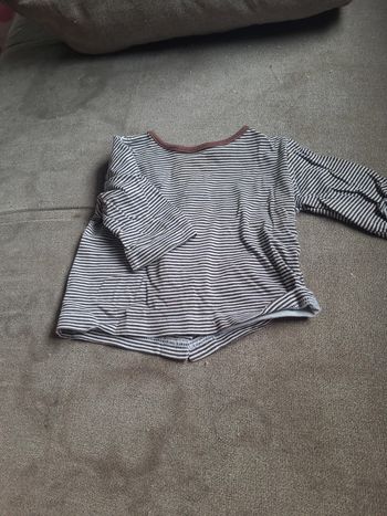 T-shirt manches longues rayé