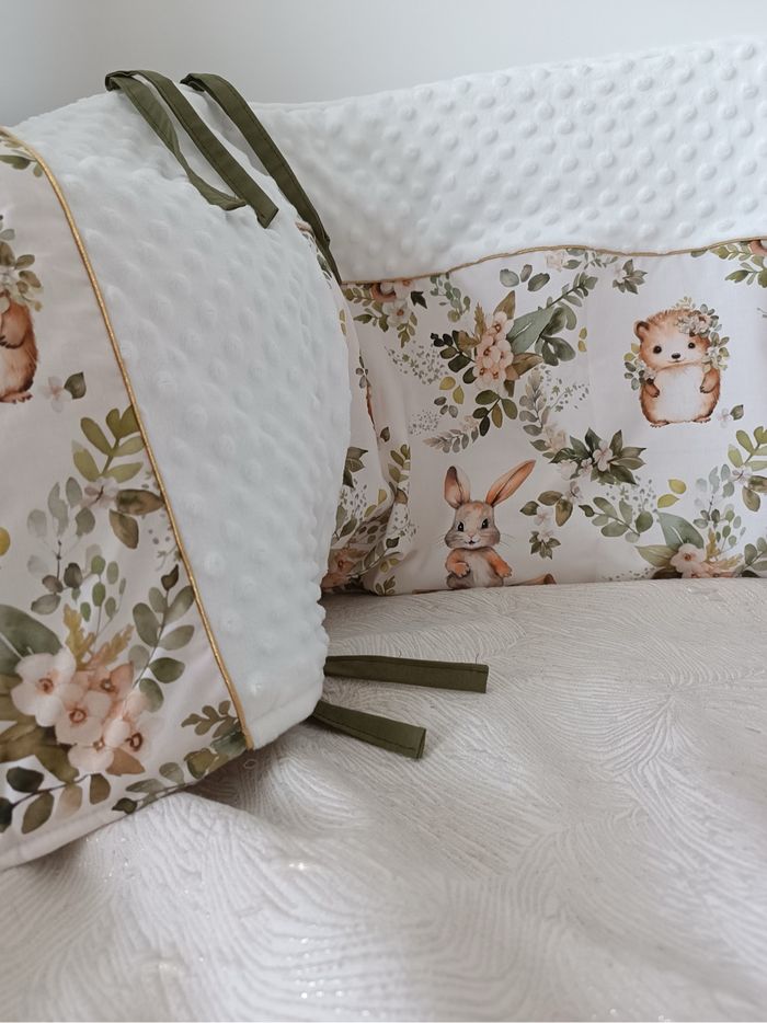 Tout de lit lapin hérisson vert kaki - photo numéro 3