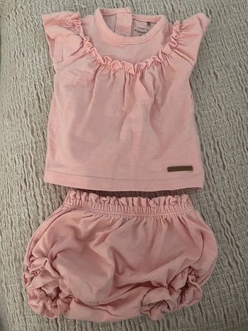 Ensemble prénatal rose tee shirt + bloomer