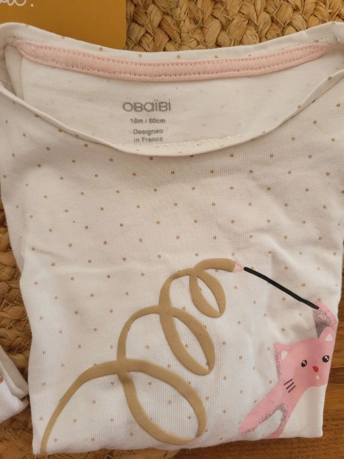 🌺Lot de 2 Tee-shirts manches longues 18 mois fille - photo numéro 3