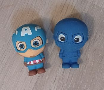 Lot 2 Puzzle Gomme 3D marvel Captain America