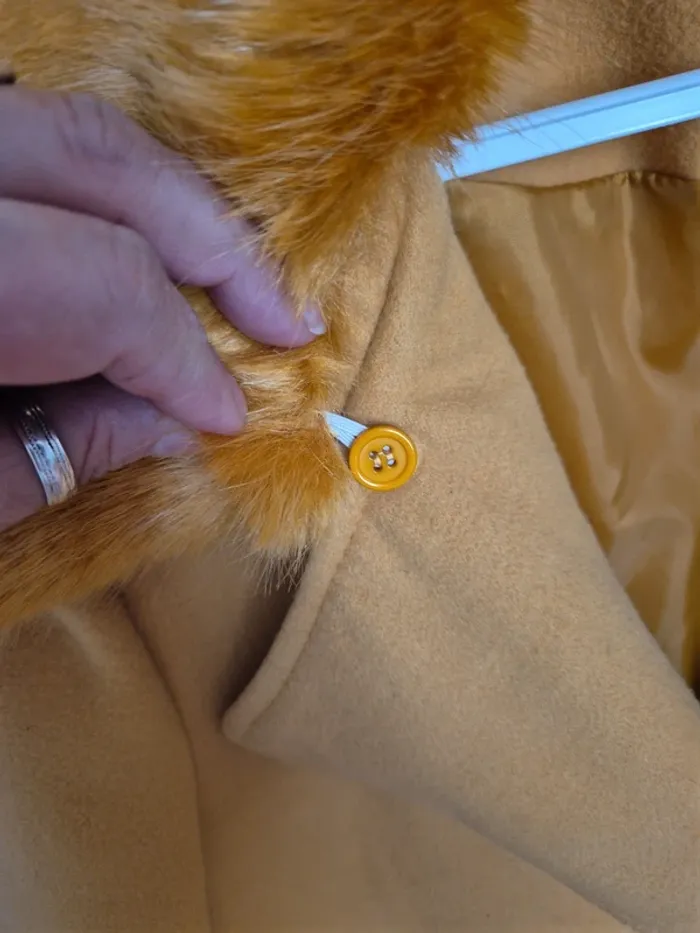 manteau avec col fausse fourrure taille 42 - photo numéro 4