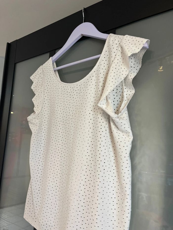 Blouse blanche manche courte taille S - photo numéro 2
