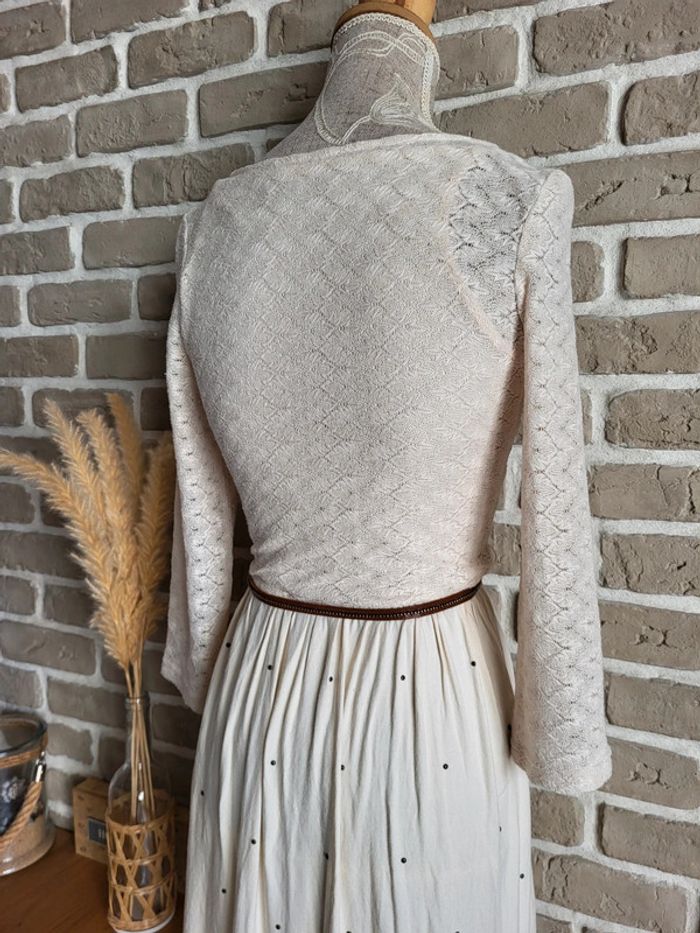 Robe bohème haut en dentelle avec ceinture - photo numéro 11