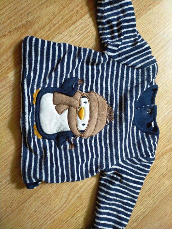 Pull marinière polaire matelassé 3 mois