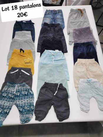 Lot 18 pantalons 3 mois