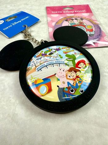 Porte clé porte badge tête de Mickey Tokyo Disneyland import Japon