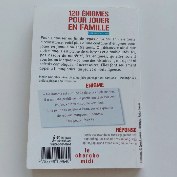 Livre - 120 Énigmes pour jouer en famille - photo numéro 2