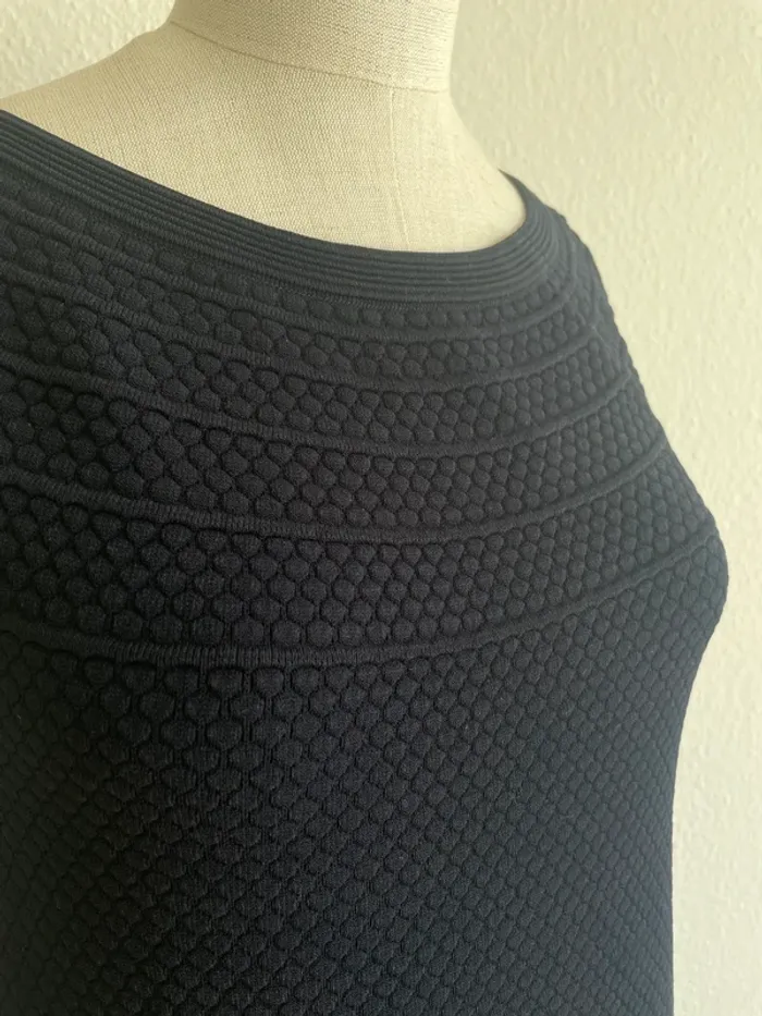 Robe noire texturée Marc Cain - photo numéro 3