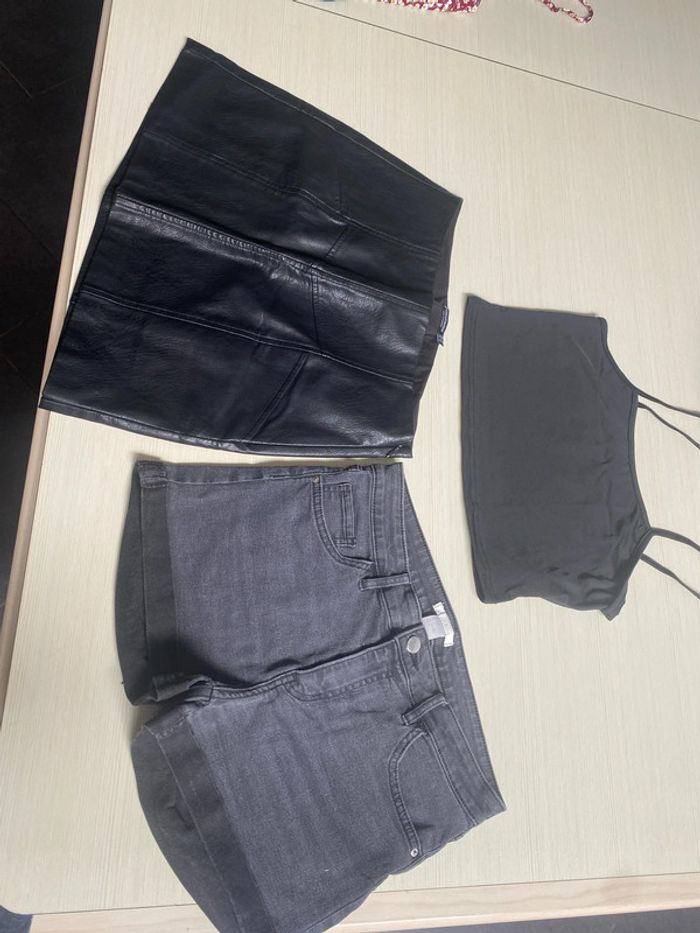 Jupe cuir stradivarius short et haut