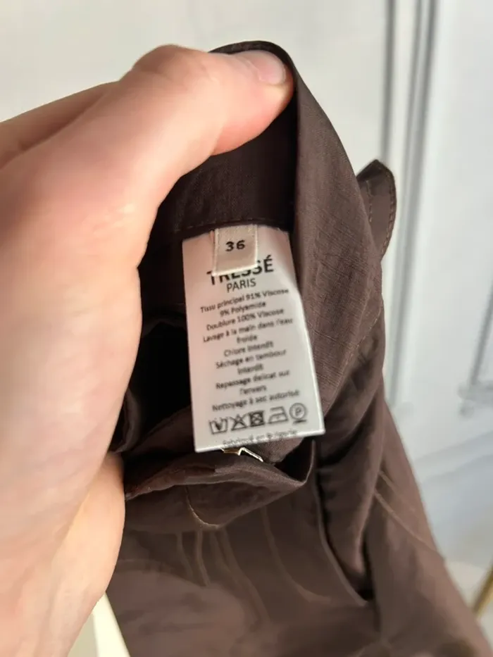 Pantalon large tressé Marron T1 / S neuf - photo numéro 6
