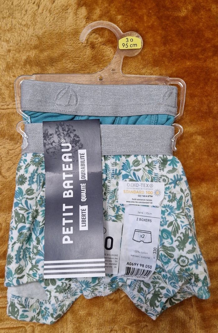 Lot de 4 boxers garçon Taille 3 ans petit bateau - photo numéro 2