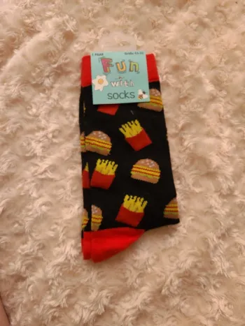 1 paire de chaussette frites burger Neuve