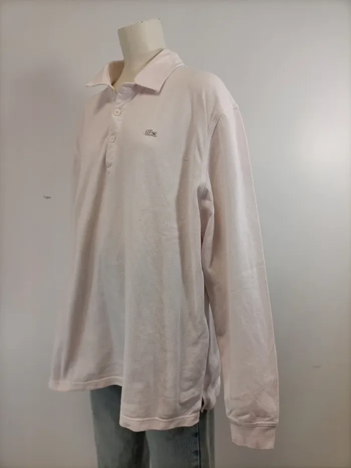 Polo Lacoste manche longue Blanc - XXL Rose très clair - photo numéro 2
