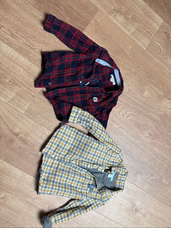 Lot 2 chemises hiver garçon 24 mois