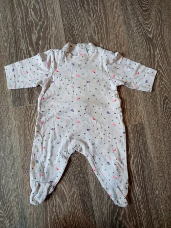 Pyjama blanc naissance tex