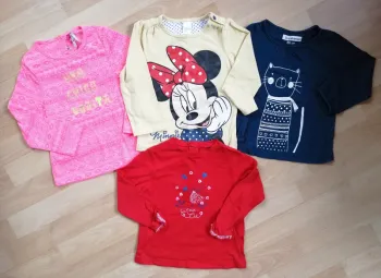 Lot de 3 t-shirts manches longues fille 2 ans