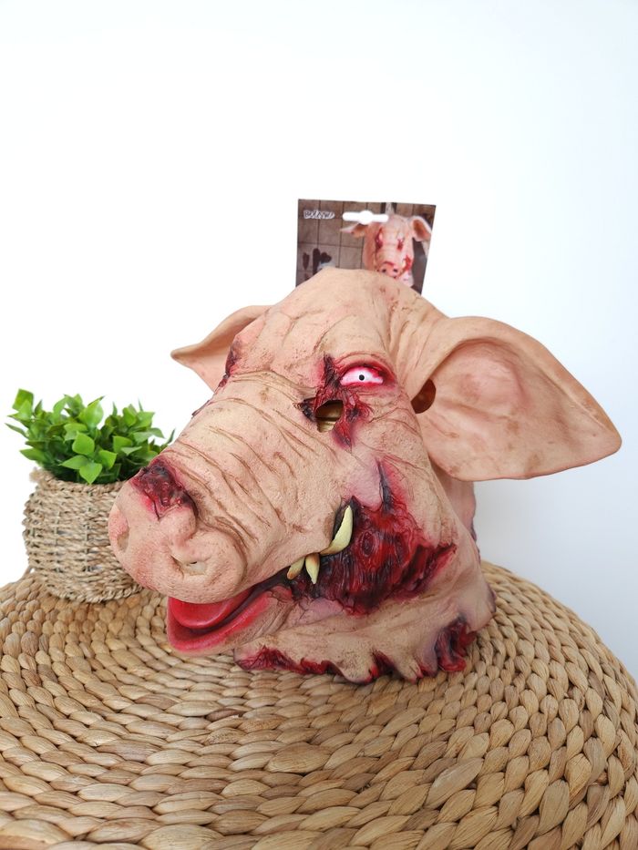 Masque de cochon ensanglanté Saw en latex Halloween Boland - photo numéro 4