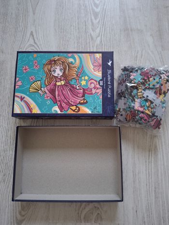 Puzzle enfant kawaii 300 pièces fille en kimono – complet