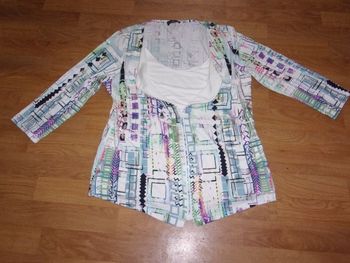 Sweat shirt VANGO multicolore zip en strass taille XXL TBE