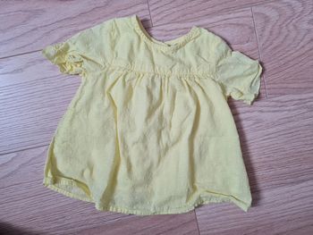 Robe jaune 12 mois doublé coton