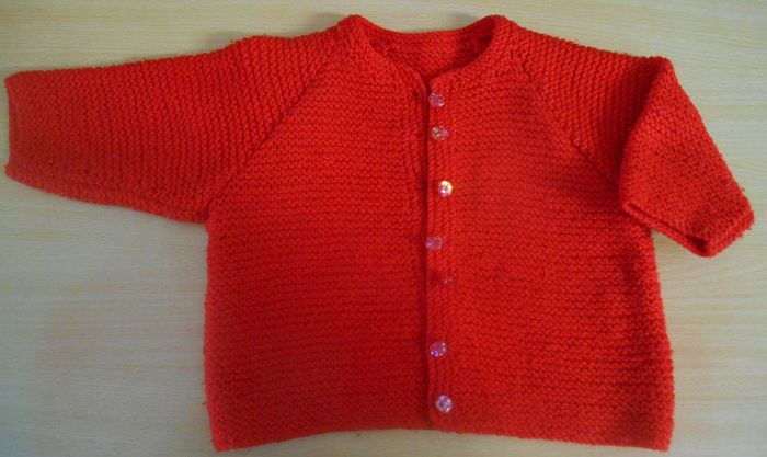 Gilet bébé fille rouge 6-9 mois