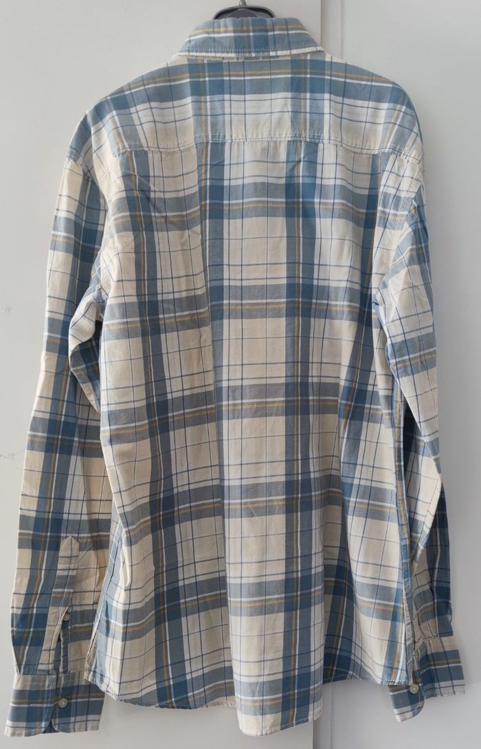 Chemise à carreaux à manches longues pour homme marque Devred couleur bleu et blanc taille XL - photo numéro 2