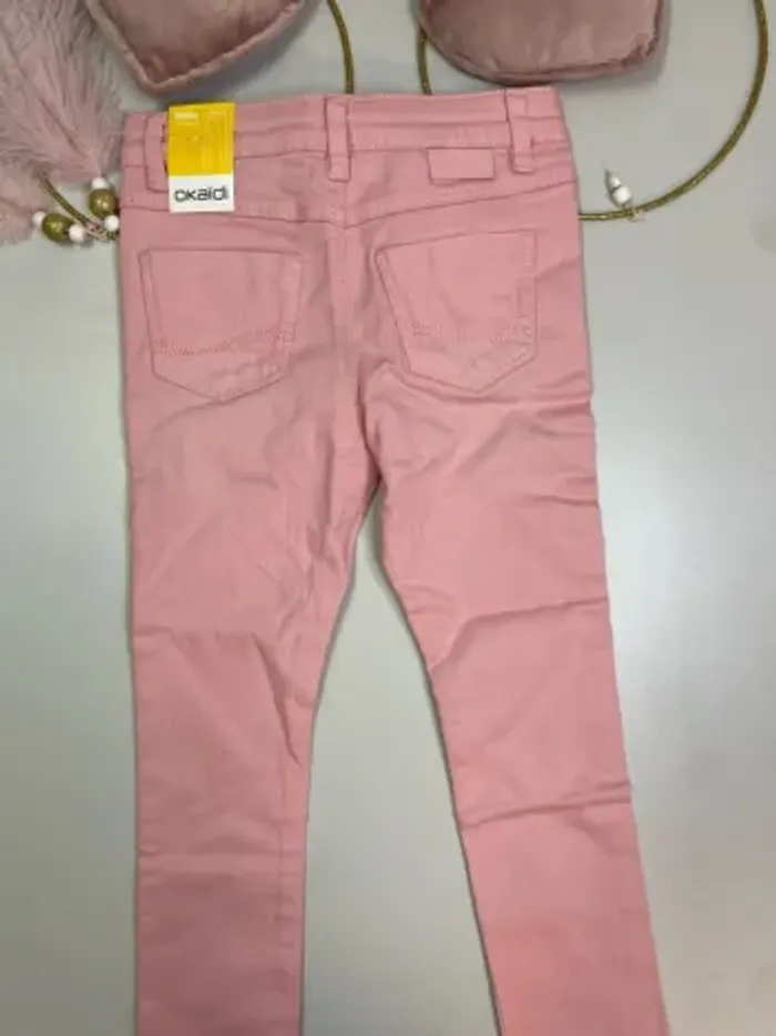 Jeans fille - neuf - rose - skinny - Okaïdi - Taille 4 ans - photo numéro 6