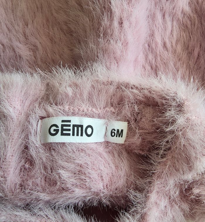 Gemo robe Mailles Peluche Vieux Rose 6 mois Très bon état - photo numéro 5