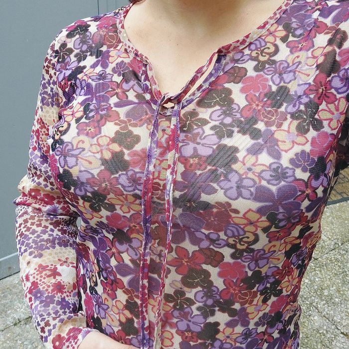 Top Vintage en voile pour taille M - photo numéro 2