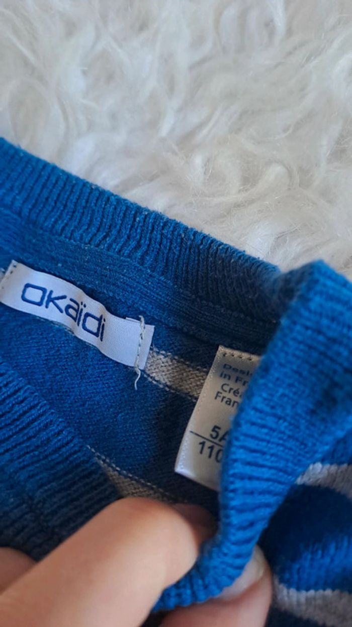 Pull bleu okaidi 5ans - photo numéro 3