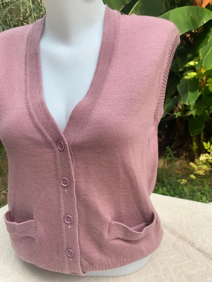 Gilet sans manches vintage Bernard taille 42 100% laine made in France - photo numéro 5