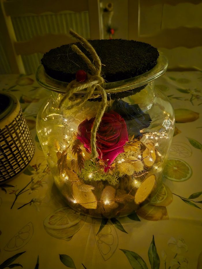 Decoration de table fleurs avec lumiere