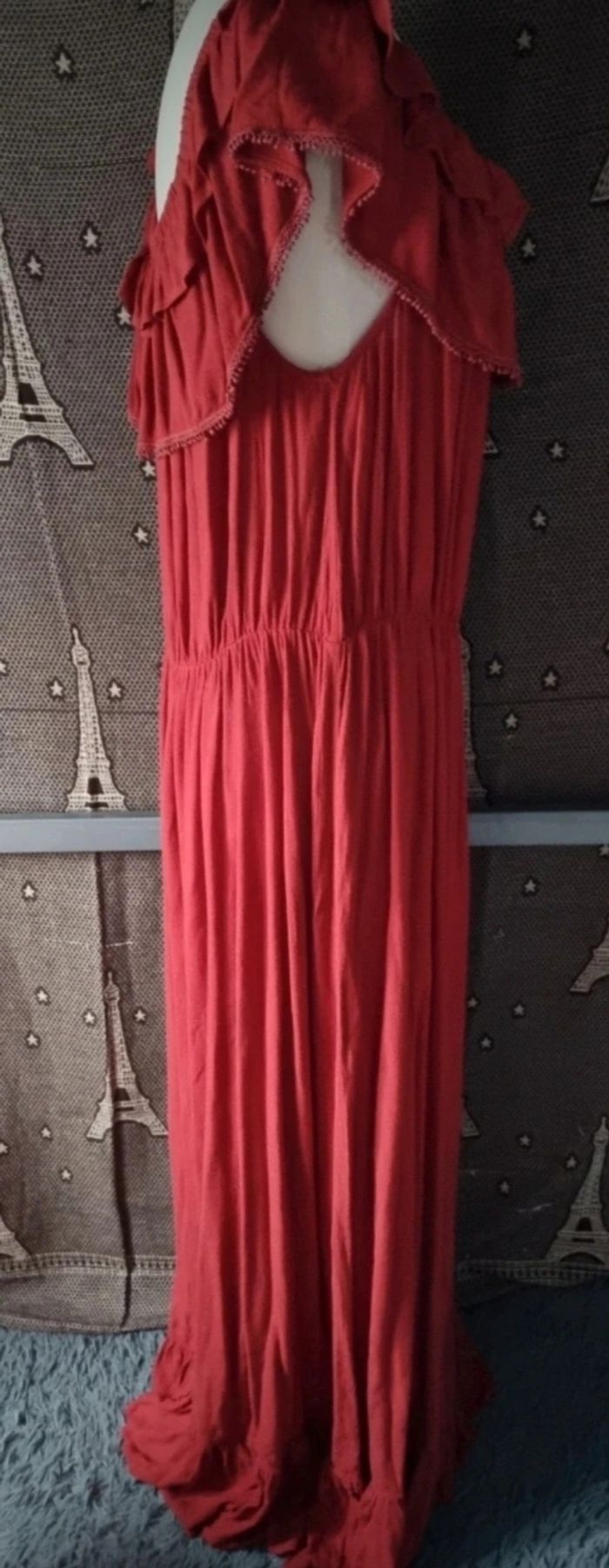 Robe longue bordeaux large taille 42 - 48 voir plus - photo numéro 6