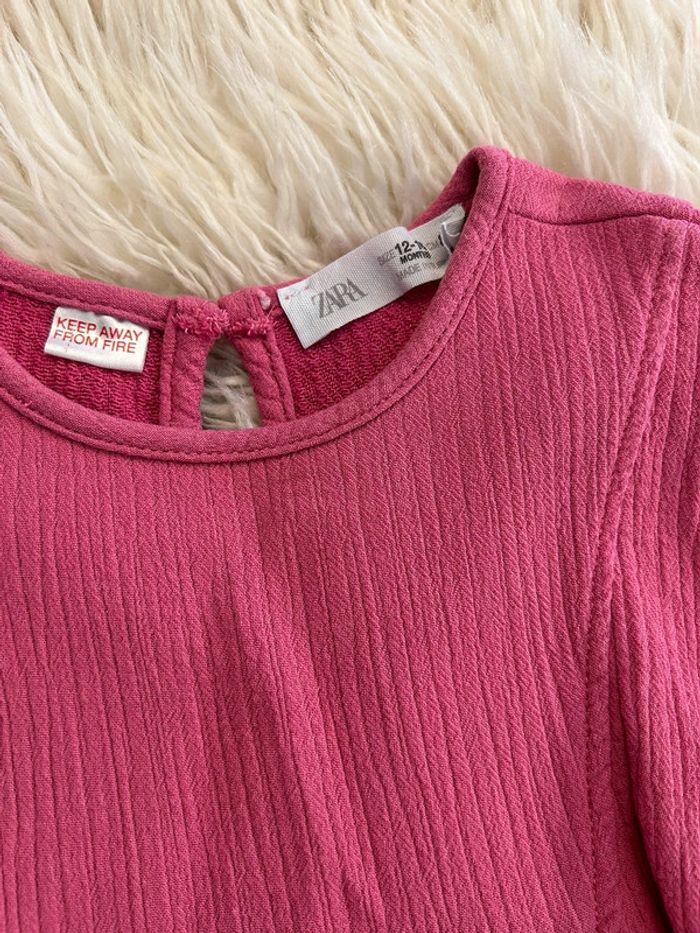 Fille 👧🏻 Robe rose zara 12/18 mois - photo numéro 4