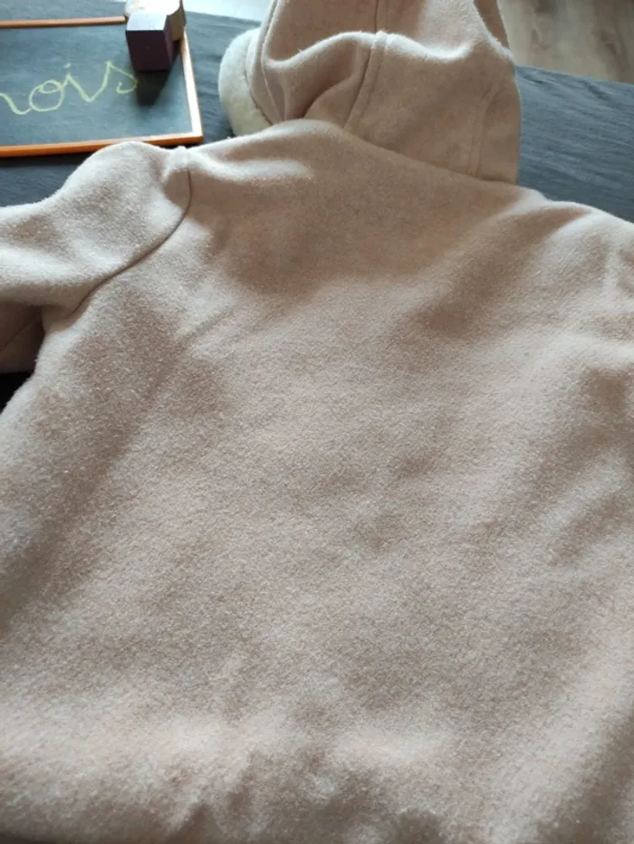 Parka rose pâle à fourrure blanche - photo numéro 8