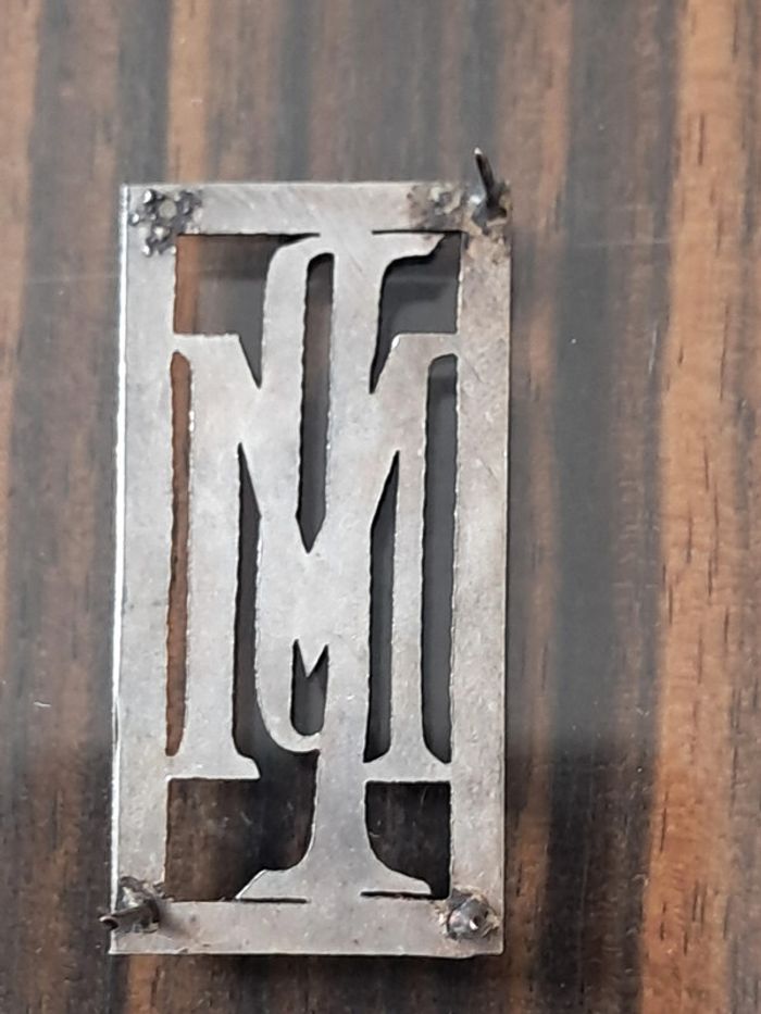 Grand monogramme en argent art déco PM ou MP - photo numéro 3