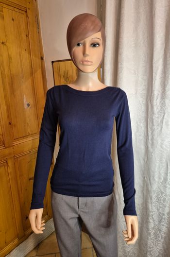 Tee-shirt femme #Monoprix, bleu marine Taille XS