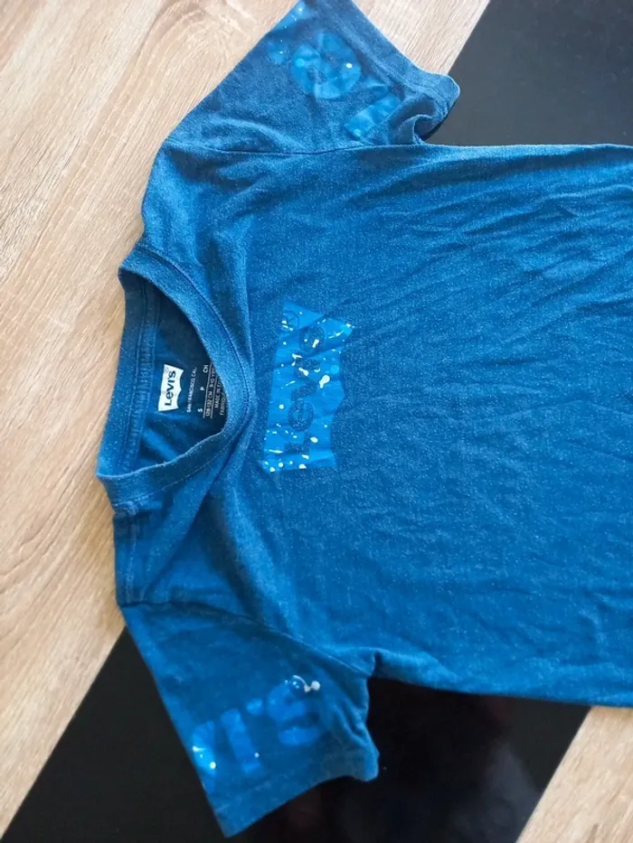 Tee-shirt bleu Levi's 8/10 ans - photo numéro 2