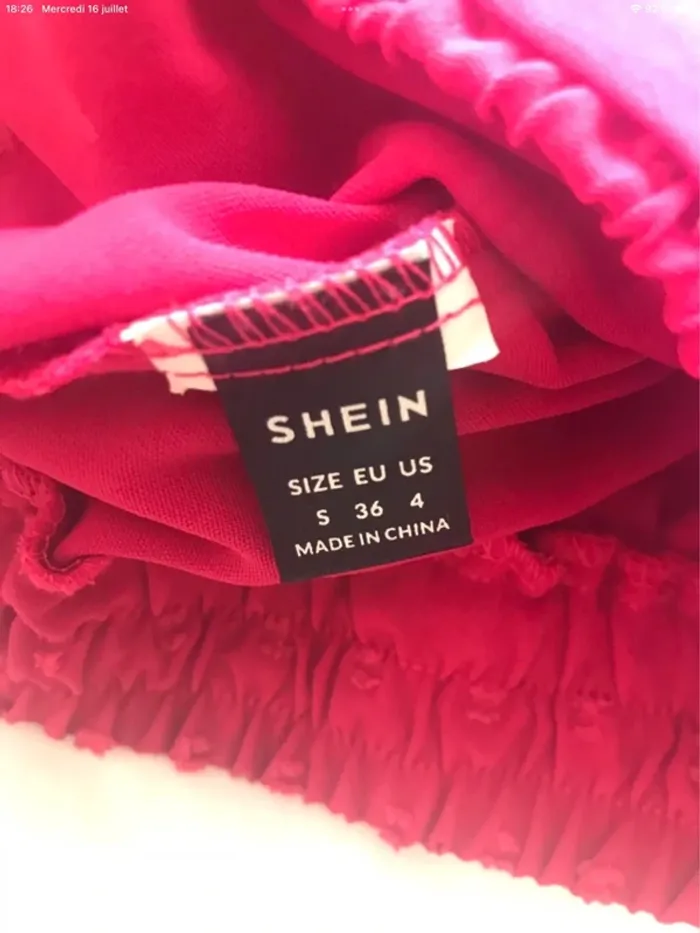 Short plumetis framboise Shein taille 34/36 - photo numéro 7