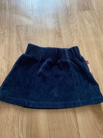 Jupe côtelée velours bleu 3 ans