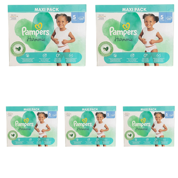 Lot de 330 Couches Pampers Harmonie 11-16kg Taille 5 Neuf