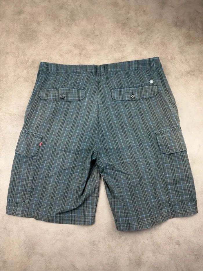 Short Cargo Chino Élément à carreaux Noir Taille 36 - photo numéro 5
