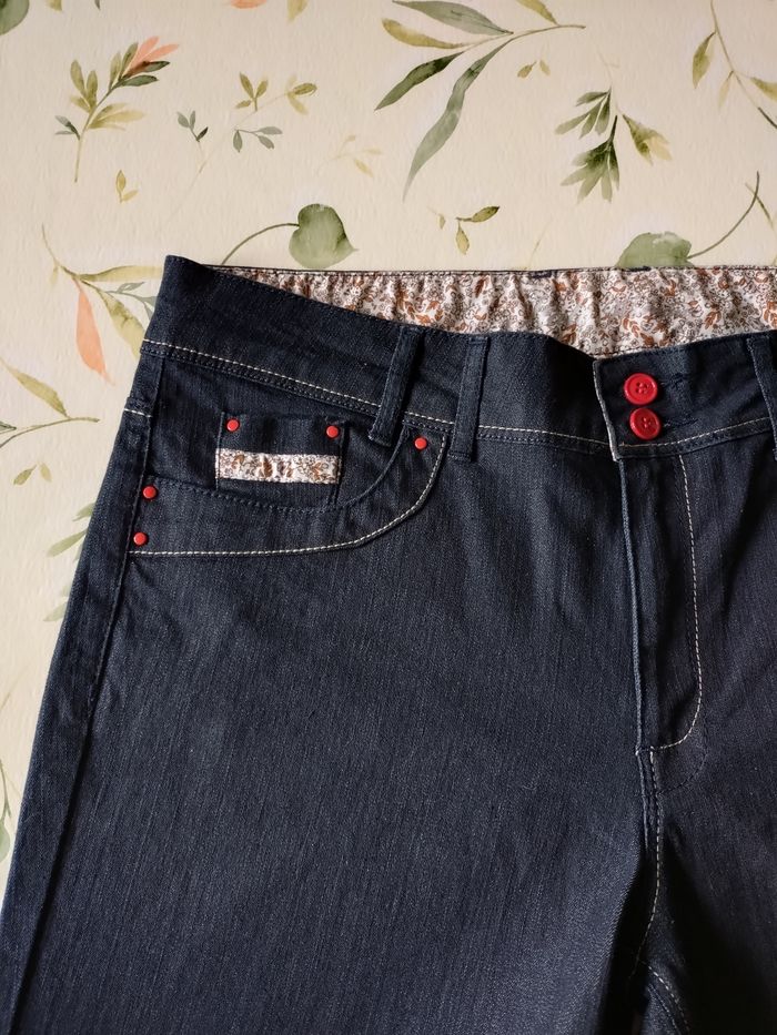 Jean femme coton bleu marine