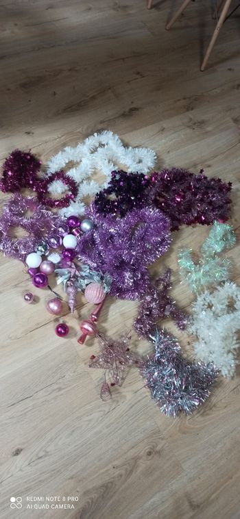Decorations de Noël rose
