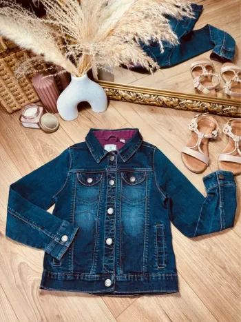 Taille 8 ans veste en jean fille Okaidi bleue 🩷