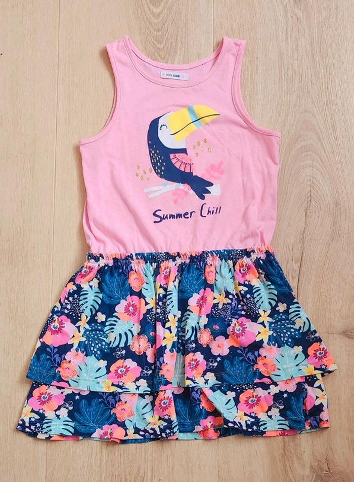 Robe sans manches multicolore pélican taille 116 6 ans Cool Club