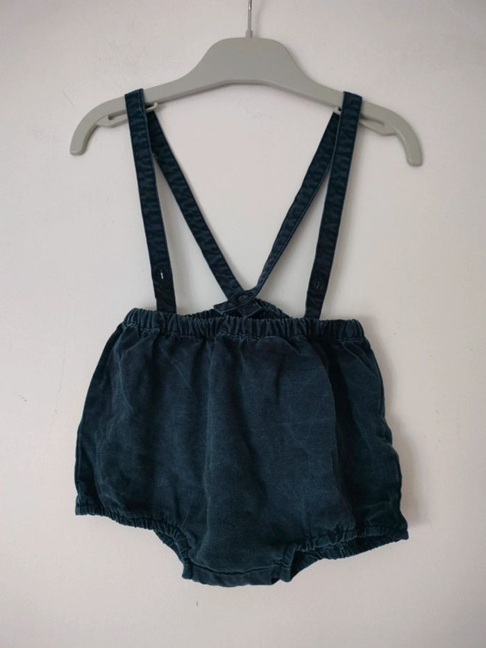Short bretelles bleu marine Kiabi 12mois