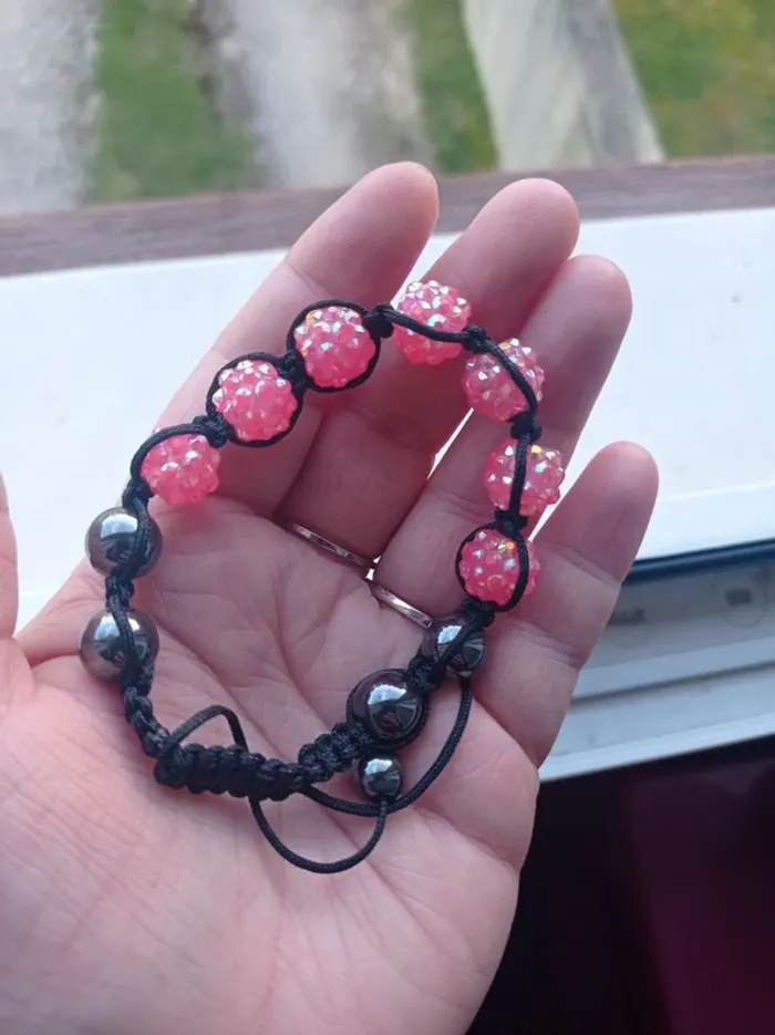 Bracelet Shamballa rose - photo numéro 3