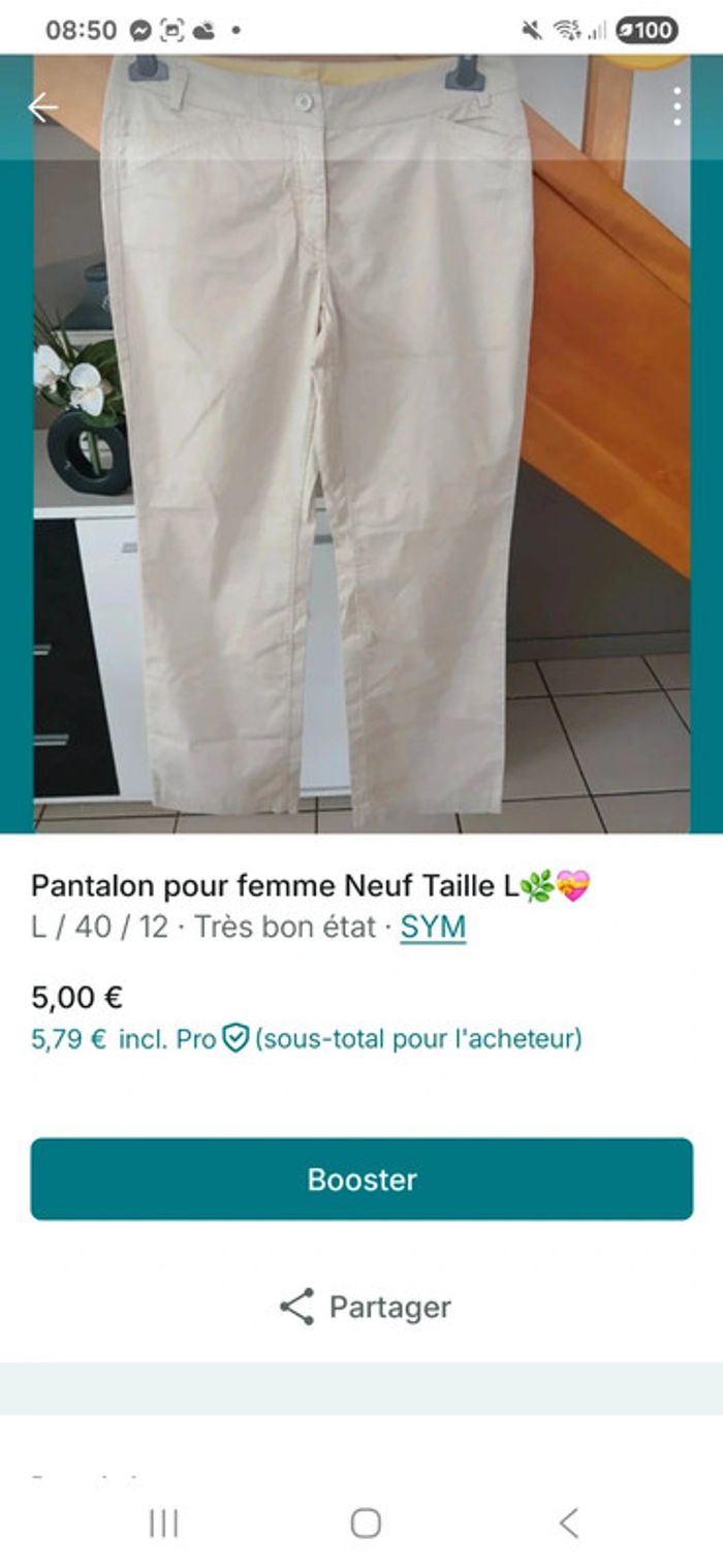 Pantalon pour femme Neuf Taille L🌿💝 - photo numéro 8
